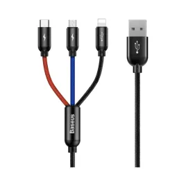 kabel-usb-baseus-3w1-usb-c-lightning-micro-35a-03m-czarny