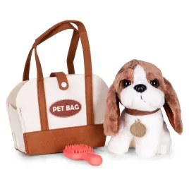pluszowy-piesek-w-torebce-beagle-maskotka-dla-dziecka-szczotka-do-pielegn
