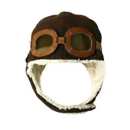 czapka-pilotka-dla-dzieci-brazowa