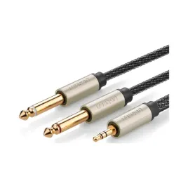 ugreen-av126-kabel-trs-3-5-mm-do-2x-ts-1m-szary