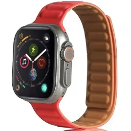 beline-pasek-apple-watch-magnetic42-44-45-49mm-czerwony-red