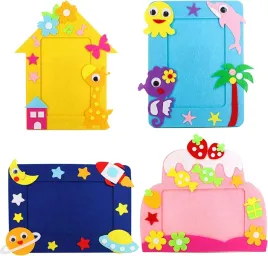 ramka-na-zdjecia-dla-dzieci-diy-filc-4szt