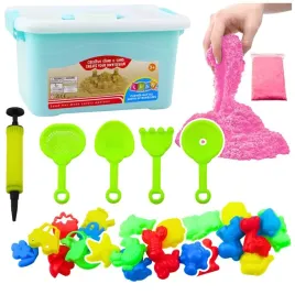 zestaw-magiczny-piasek-rozowy-3kg-foremki-narzedzia-dmuchana-plansza-zabawa