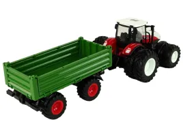 traktor-zdalnie-sterowany-z-przyczepa-124-czerwony-zielony-lean-toys