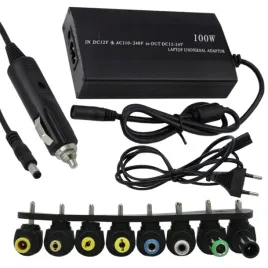 zasilacz-uniwersalny-ladowarka-laptop-100w-12-24v-230v-sieciowy-samochodowy