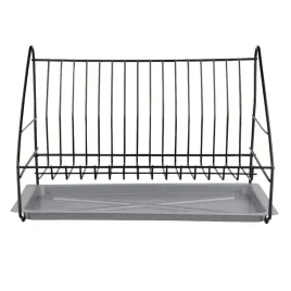 suszarka-do-naczyn-1-poziomowa-35cm-smart-czarna-z-tacka