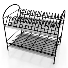 suszarka-do-naczyn-2-poziomowa-40cm-czarna-z-tacka