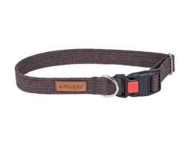 amiplay-obroza-regulowana-z-blokada-cotton-m-brazowy