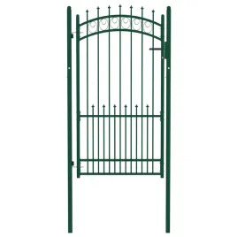 furtka-ogrodzeniowa-z-grotami-stalowa-100x175-cm-zielona