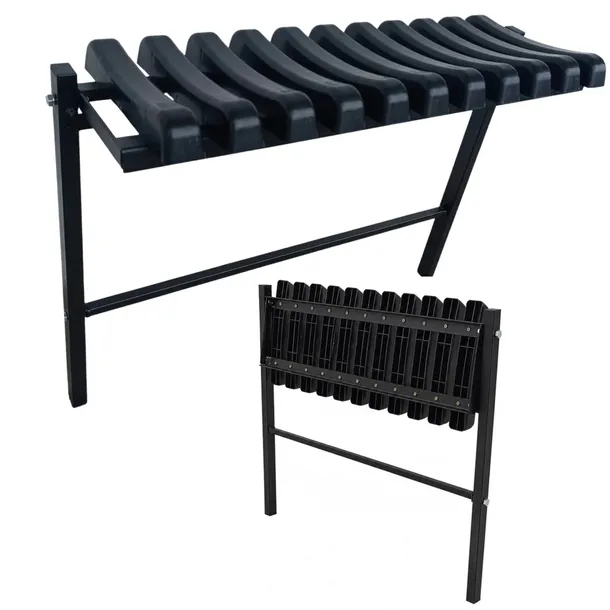 Ławka cmentarna na cmentarz składana 72 cm – wkopywana metalowa