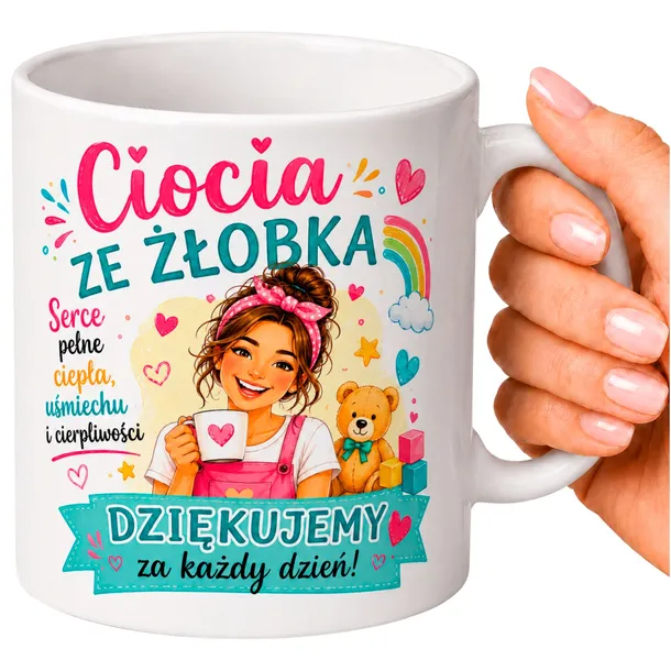 Kubek dla Cioci ze Żłobka prezent podziękowanie 330 ml F107