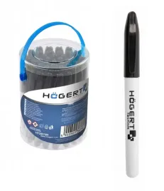hogert-marker-pisak-permanentny-czarny-wodoodporny-budowlany-cienki-45-szt