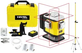 nivel-system-cl5r-laser-krzyzowy-czerwony-30m-bluetooth-spadki-4percent-tyczka