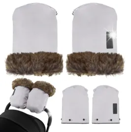rekawice-do-wozka-ocieplane-mufki-momi-szare-rekawiczki-futerko-mufka