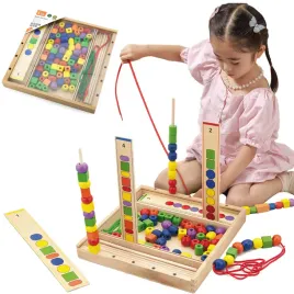 viga-drewniana-gra-edukacyjna-logiczne-koraliki-104-elementy-montessori