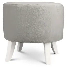 owalna-pufa-42x52x45-cm-jasnoszara-z-futrzana-tkanina-i-bialymi-nozkami