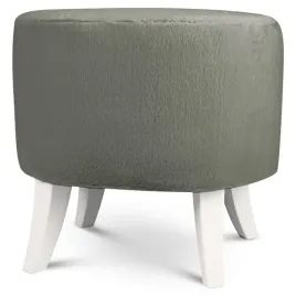 owalna-pufa-42x52-cm-ciemnoszara-futrzany-efekt-biale-nozki