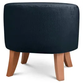 pufa-owalna-42x52-cm-granatowa-z-futerkowym-siedziskiem-i-nozkami
