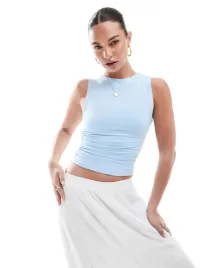 pullandbear-niebieski-top-marszczenia-prp-b10-s