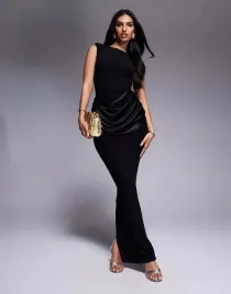 wanderdoll-czarna-maxi-sukienka-marszczenie-b23-xs