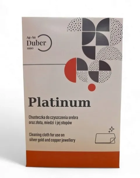 Chusteczka do czyszczenia srebra złota miedzi biżuterii PLATINUM 18x28 cm