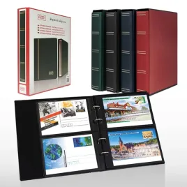 album-klaser-na-pocztowki-fischer-optimum-premium-zielony-futeral-b2