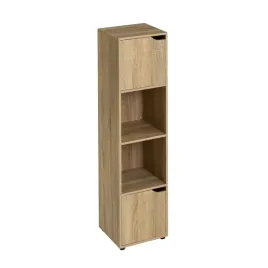 regal-cube-slupek-brazowa-30x29x119-cm-szafka-do-salonu-4-polki-drzwiczki
