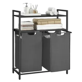 funkcjonalny-kosz-materialowy-pranie-2-komory-2-polki-organizer-do-lazienki