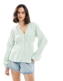 zielona-koszula-v-neck-guziki-b23-m