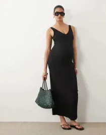czarna-midi-sukienka-ciazowa-v-neck-b23-m