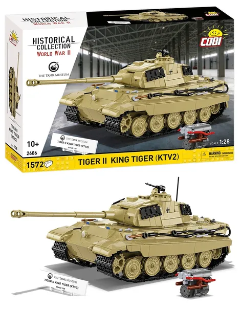 Klocki COBI 2686 Tiger II King Tiger Königstiger Niemiecki Czołg 1572 el.
