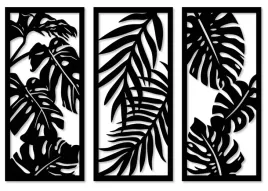 obraz-azurowy-dekoracja-scienna-3d-liscie-monstera-l-panel-tryptyk-60x90cm