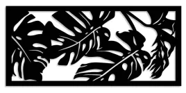 obraz-azurowy-dekoracja-scienna-3d-liscie-monstera-l-panel-60x30cm