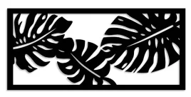 obraz-azurowy-dekoracja-scienna-3d-liscie-monstera-l-panel-60x30cm
