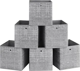 zestaw-6-pudelka-do-przechowywania-szare-wloknina-tkanina-33x33x33-cm