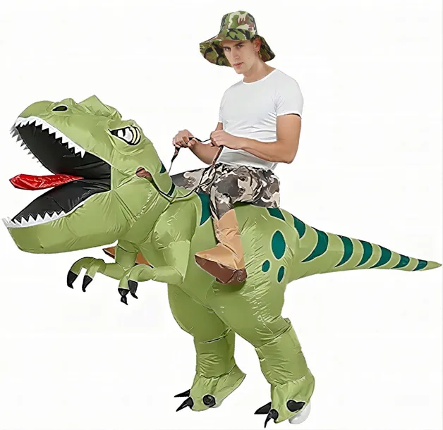 KOSTIUM DINOZAURA NADMUCHIWANY DMUCHANY STRÓJ KARNAWAŁOWY IMPREZA HALLOWEEN