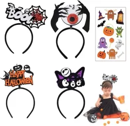 halloween-zestaw-4-opaski-na-glowe-boo-oko-pajak-tatuaze-opaska