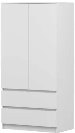 biala-dwudrzwiowa-szafa-90-cm-do-sypialni-z-polkami-i-szufladami-savio