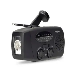 radio-solarne-nedis-rdfmcr2000bk-z-korbka-i-latarka-czarne