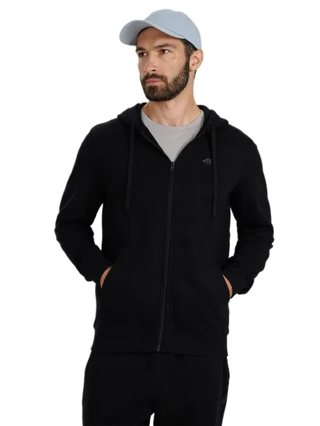 BLUZA MĘSKA 4F Z KAPTUREM CIEPŁA DRESOWA NA ZAMEK BAWEŁNA 1768 20S r. S