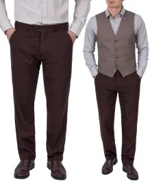 brazowe-eleganckie-spodnie-meskie-regularne-bez-kanta-wizytowe-biznes-36