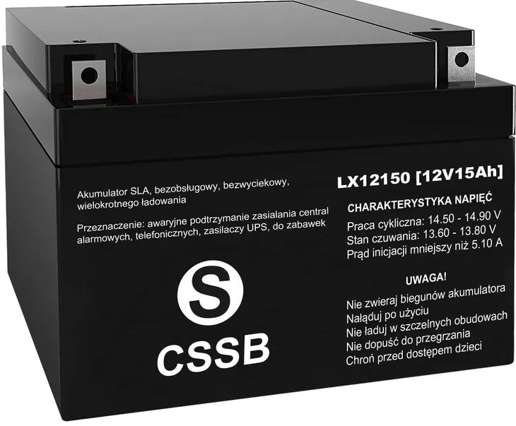 AKUMULATOR ŻELOWY BEZOBSŁUGOWY BEZAWARYJNY 12V 15Ah DO ZABAWEK KOSIAREK ITP