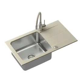 zlewozmywak-granit-stal-bezowy-syfon-bateria