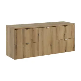 szafka-lazienkowa-wiszaca-z-koszem-na-pranie-i-blatem-oak-140-cm