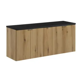 szafka-lazienkowa-wiszaca-oak-z-blatem-lazienkowym-czarnym-140-cm-drzwi