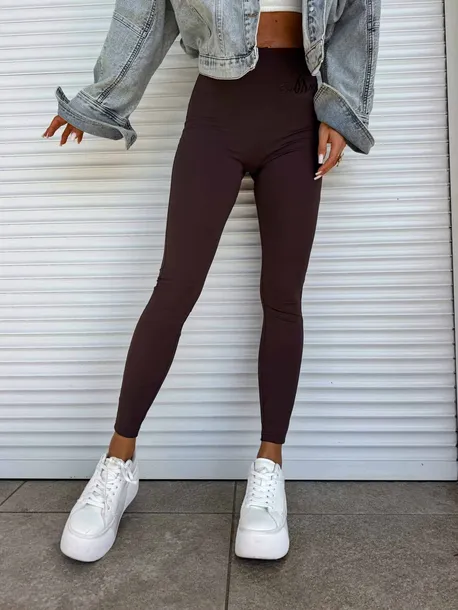 LEGGINSY BY ME GYM ELASTIC CZEKOLADOWE