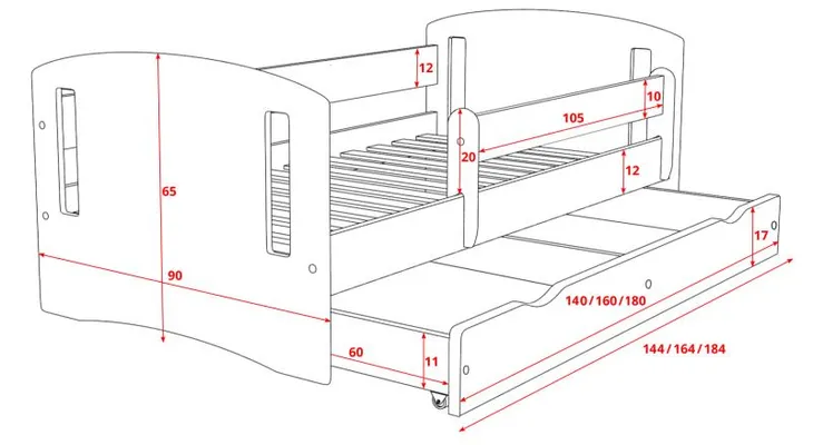 lozeczko-dzieciece-180x80-classic-2-wysokosc-mebla-65-cm
