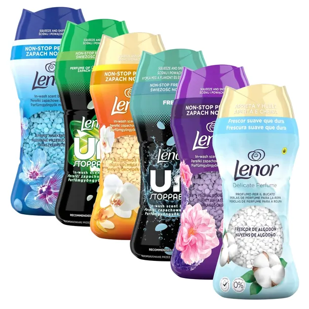 6x LENOR Perełki Zapachowe Intensywne Granulki Do Prania 195g MIX Zapachów