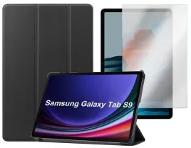 etui-do-samsung-galaxy-tab-s9-fe-s9-pokrowiec-case-smartcase-czarny-i-szklo