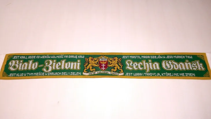 SZALIK,SZAL LECHIA GDAŃSK DWUSTRONNY,DZIANY.